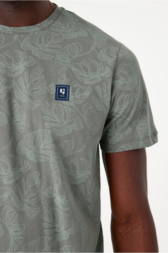 T SHIRT MET PRINT F51004 6792 LIGHT SAGE